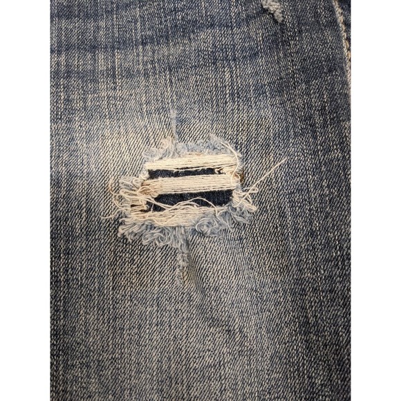 Silver Blue Jeans Pioneer Boot Cut Low Rise Dark Wash W 32 L 31 Distressed - Picture 6 of 12